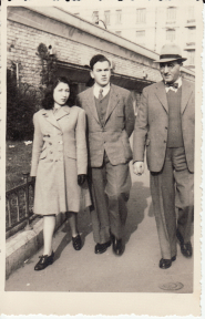 Dad, his sister Lya, his father, in Turkey 1944